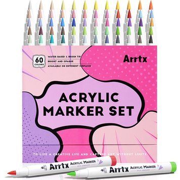 Акрилові маркери Arrtx AACM-0560B NEW, 60 кольорів LC304424 фото