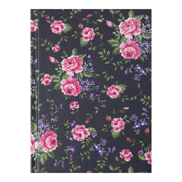 Записная книжка FLORA, А6, 64 л., клетка, твердая обложка, мат. ламинация+лак, темно-синяя BM.24614102-03 фото