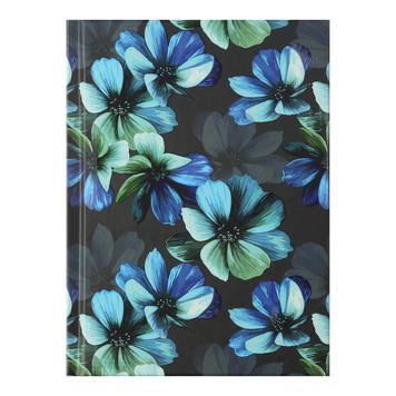 Записна книжка FLORA, А6, 64 арк., клітинка, тверда обкладинка, мат. ламінація+лак, бірюзовий BM.24614102-06 фото