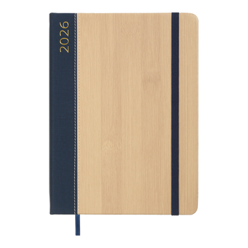 Щоденник датов. 2026 BARK, A5, синій, штуч.шкіра BM.21144-02 фото