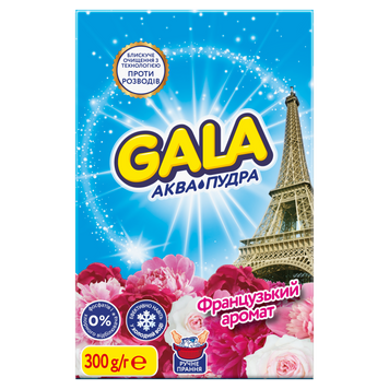 Порошок стиральный руч. для цветных вещей GALA 300г Аква-Пудра Французький аромат s.12180 фото