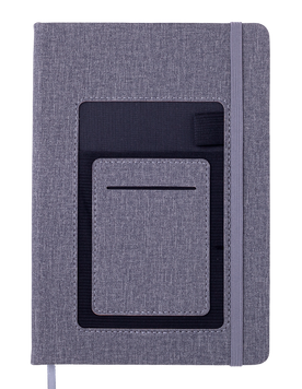 Блокнот діловий COMFORT, А5, 96 арк., лінія, сірий, шт.шкіра BM.295209-09 фото