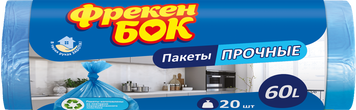 Пакети для сміття, п/е, 60л/20шт, сині, ФРЕКЕН БОК fb.80154 фото
