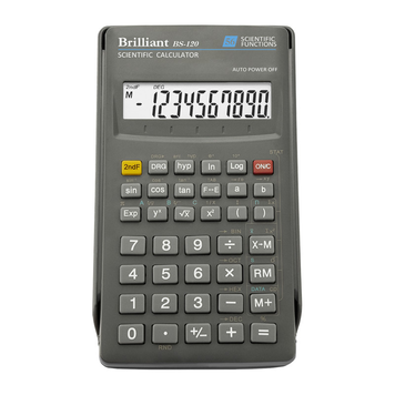 Калькулятор инженерный BS-120 10+2р., 56 ф-ций BRILLIANT фото