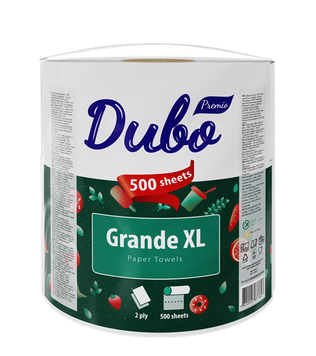 Рушник целюлозний "Диво GRANDE XL", по 1 рул., на гільзі, 2-х шар., білий рп.дв.gr.XL.1б фото