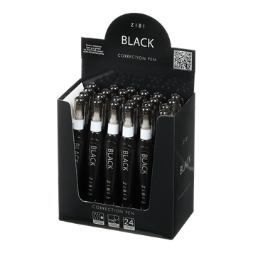 Коректор-ручка, 5 мл, спиртова основа, металевий наконечник, BLACK ZB.2903 фото