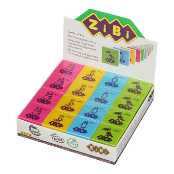 Гумка квадратна ZiBi ANIMALS, 28х28х12mm, в шоубоксі, KIDS Line ZB.5458 фото