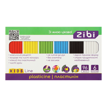 Пластилін 6 кольорів, 96г, KIDS Line ZB.6271 фото