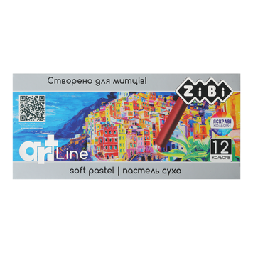 Пастель сухая художественная мягкая, 12 цветов, ART Line ZB.2493 фото