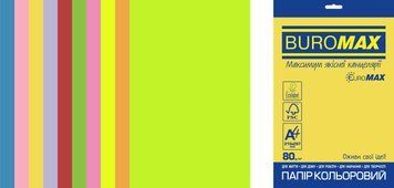 Набір кольорового паперу NEON+INTENSIVE, EUROMAX, 10 кол., 50 арк., А4, 80 г/м&sup2; BM.2721850E-99 фото