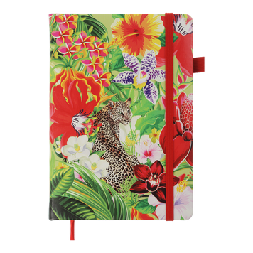 Блокнот діловий EXOTIC А5, 96л, клітинка, обкладинка штучна шкіра, червоний BM.295124-05 фото