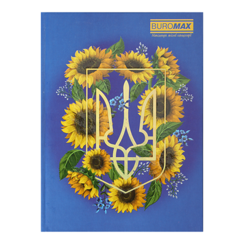 Блокнот UKRAINE, А5, 96 л., клетка, твердая картонная обложка, синяя BM.24511101-02 фото