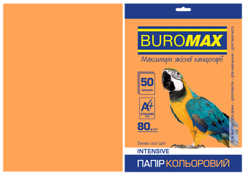 Бумага цветная INTENSIVE, оранж., 50 л., А4, 80 г/м&sup2; BM.2721350-11 фото