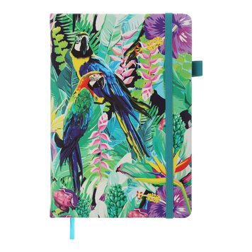 Блокнот діловий EXOTIC А5, 96л, клітинка, обкладинка штучна шкіра, бірюзовий BM.295124-06 фото