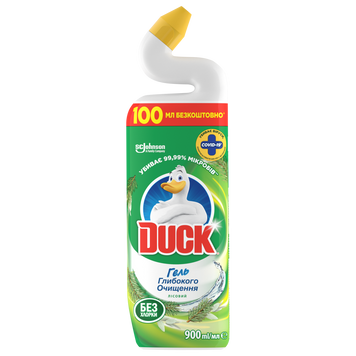 Засіб чист. дтуалету DUCK 5-в-1 Гігієна та білизна 900мл Гігієна і білизна Лісовий 900 мл w.06285 фото