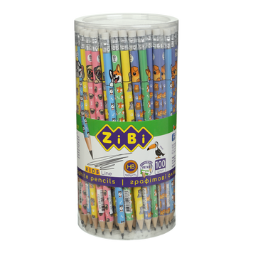 Олівець графітовий PETS HB, з гумкою, туба ZB.2317 фото
