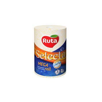 Рушники целюлозні "Selecta Mega roll", 1 рул., На гільзі, 3-х сл., Білий RUTA rt.45643 фото