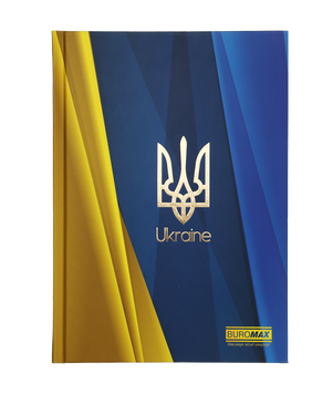 Блокнот UKRAINE, А5, 96 л., клетка, твердая картонная обложка, синий электрик BM.24511101-45 фото