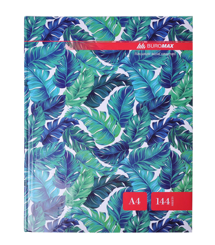 Книга канцелярская FLORISTICA, А4, 144 л., клетка, офсет, твердая ламинированая обложка, бирюзовая BM.24419102-06 фото
