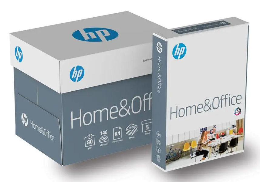 Бумага офисная HP HOME & OFFICE, А4, клас C, 80г/м2, 5*500 л. HP.A4.80.HO фото