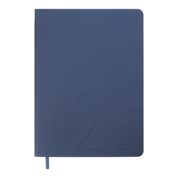 Щоденник датов. 2026 STEEL, A5, синій, штуч. шкіра BM.2127-02 фото