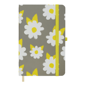 Книжка записна PIANTE, на гумці, 136х207мм, 96 арк., кліт., офсет крем., тв.лам.обкл., сіра BM.255109-09 фото