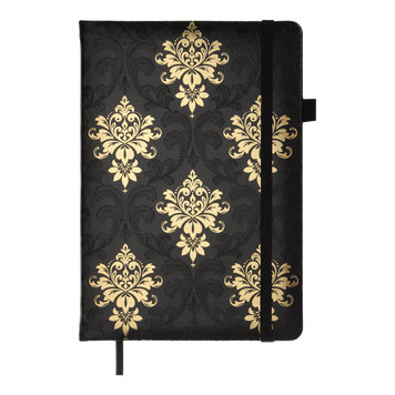 Блокнот діловий ROYAL А5, 96л, клітинка, обкладинка штучна шкіра, чорний BM.295125-01 фото