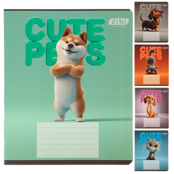 Зошит учнівський шкільний CATS&DOGS, 12 арк., лінія, KIDS LINE ZB25.1753L фото