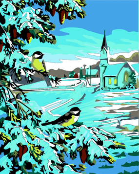 Картина за номерами "Синички", 40*50, ART Line ZB.64113 фото