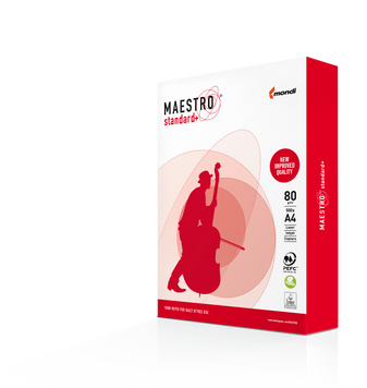 Бумага MAESTRO STANDARD+, А4, клас B, 80г/м2, 500 л. MS.A4.80.ST фото