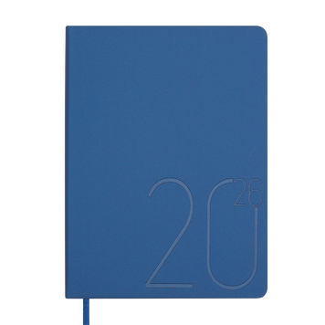 Щоденник датов. 2026 STEEL, A5, темно-синій, штуч. шкіра BM.2127-03 фото