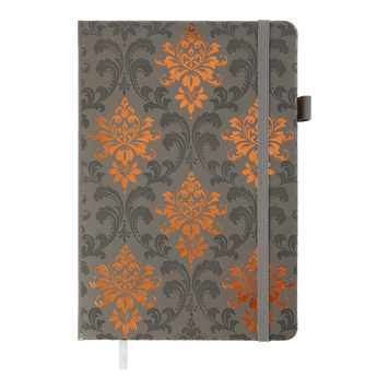 Блокнот діловий ROYAL А5, 96л, клітинка, обкладинка штучна шкіра, сірий BM.295125-09 фото