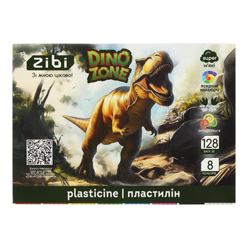 Пластилін DINO 8 кольорів, 128г, KIDS Line ZB.6277 фото