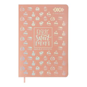 Школьный дневник SWEET, В5, 48 л., тверд. обл., иск.кожа / поролон, розовый ZB.13220-10 фото