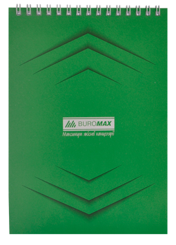Блокнот на пружині зверху MONOCHROME, JOBMAX, А5, 48 арк., зелений BM.2474-04 фото