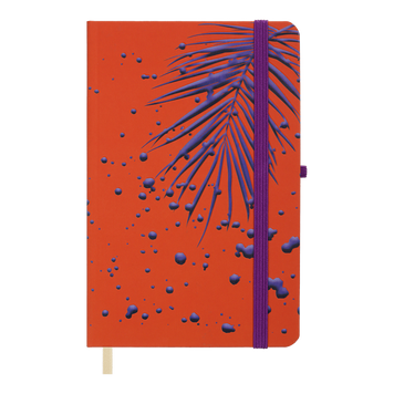 Книжка записна PIANTE, на гумці, 136х207мм, 96 арк., кліт., офсет крем., тв.лам.обкл., помаранчева BM.255109-11 фото