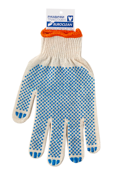 Перчатки белые с ПВХ точкой, 3 нити, BuroClean ECO 10200350 фото