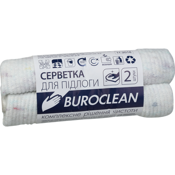 Салфетка для пола х/б, 2шт 50х50см, Buroclean 10200152 фото