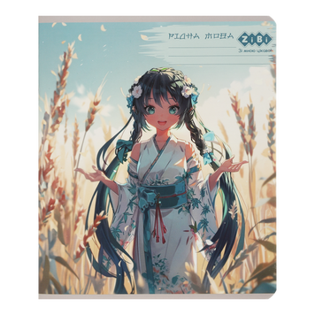 Зошит учнівський загальний ANIME, 48арк., лінія, рідна мова, KIDS LINE ZB.1704-14 фото