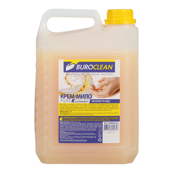 Крем-мыло жидкое 5л Молоко и мёд BUROCLEAN EuroStandart (канистра) 10600103 фото