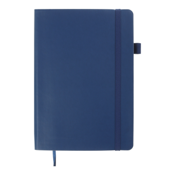 Блокнот діловий BRIEF, L2U, А5, 96 арк., клітинка, синій, шт.шкіра BM.295104-02 фото