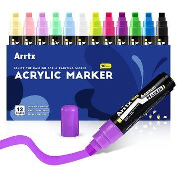 Акрилові маркери Arrtx AACM-0510-12A, 12 кольорів LC303274 фото