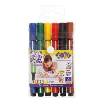 Фломастеры JUMBO, 6 цветов, BABY Line ZB.2806 фото