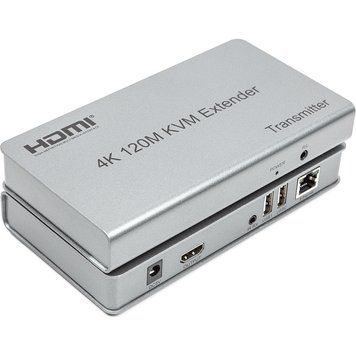 Подовжувач HDMI сигналу PowerPlant HDMI 4K/30hz, до 120м, через CAT5E/6 (HDES120-KVM) CA912933 фото