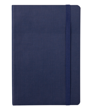Блокнот діловий COLOR TUNES, А5, 96 арк, лінія, т.-синій, шт.шкіра BM.295200-03 фото