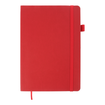 Блокнот діловий BRIEF, L2U, А5, 96 арк., клітинка, червоний, шт.шкіра BM.295104-05 фото