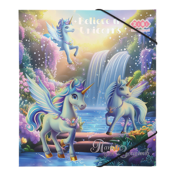 Папка для зошитів UNICORN, картонна, на гумці В5 (200х230мм), KIDS Line ZB.14990-43 фото
