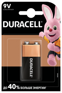Эл.питания (батарейка) DURACELL 9V MN1604 KPN1*10 1 шт s.5006014 фото