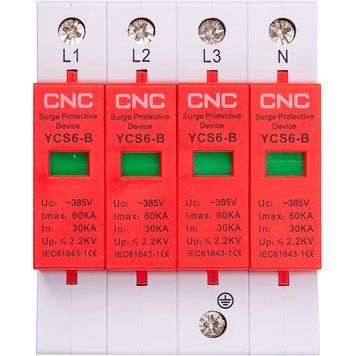 Обмежувач імпульсних перенапруг CNC YCS6-B 4P 30-60KA 385V NV821716 фото