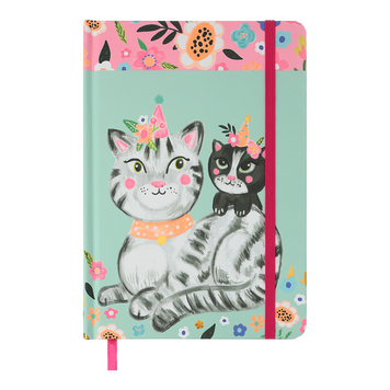 Книжка записна ANIMALS, на гумці, А5, 96 арк., кліт., офсет крем., тв.лам.обл., м'ятна, KIDS LINE ZB.115103 фото